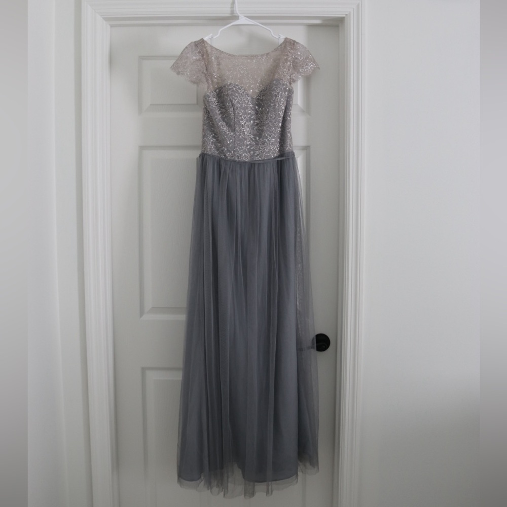 Elegant Gray Evening Gown